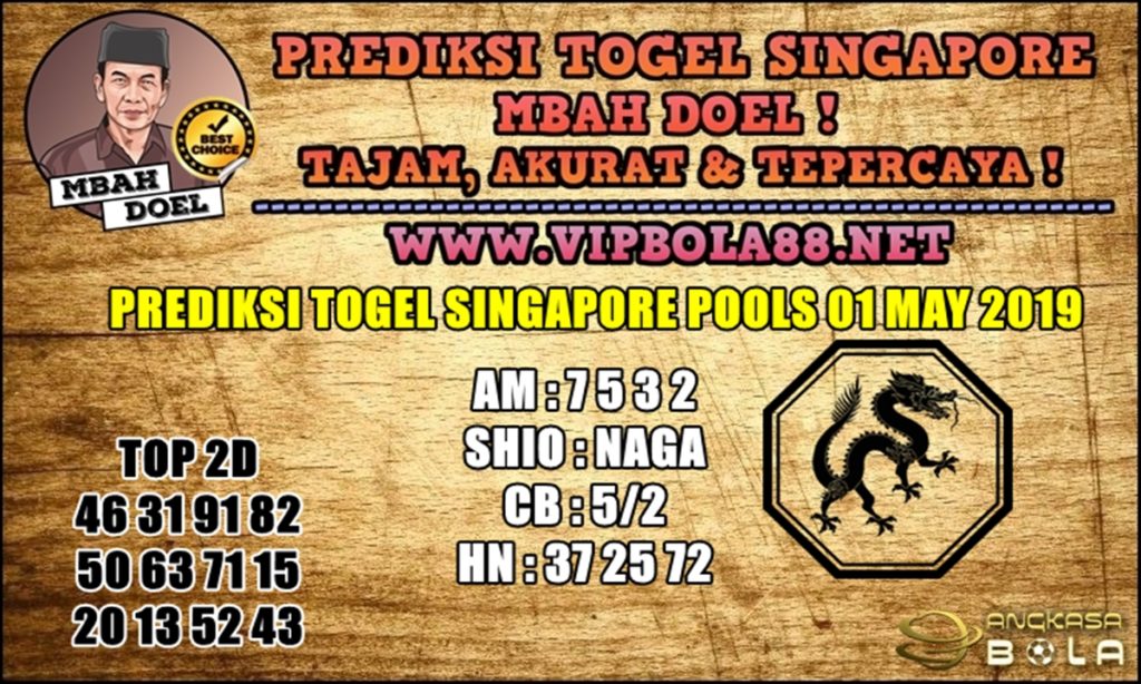 PREDIKSI TOGEL SINGAPORE POOLS 01 MAY 2019