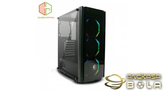 Cube Gaming Huntington Casing Full Tempered Glass untuk RGB PC