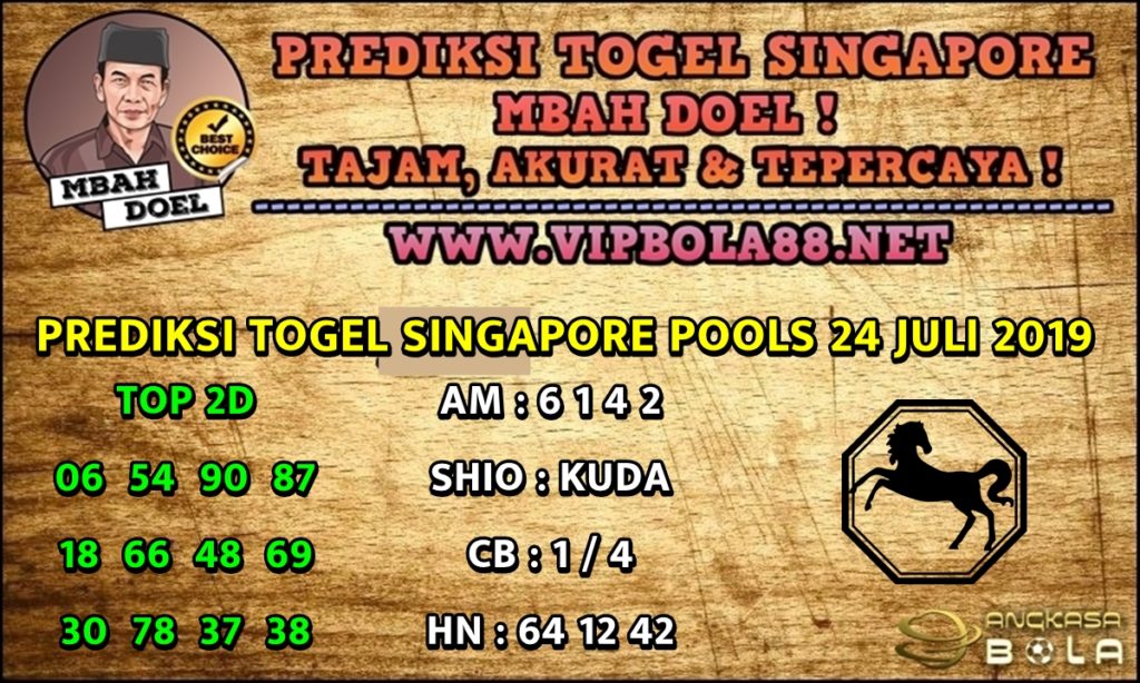 PREDIKSI TOGEL SINGAPORE POOLS 24 JULI 2019