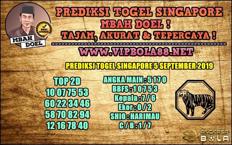 PREDIKSI TOGEL SINGAPORE 5 SEPTEMBER 2019