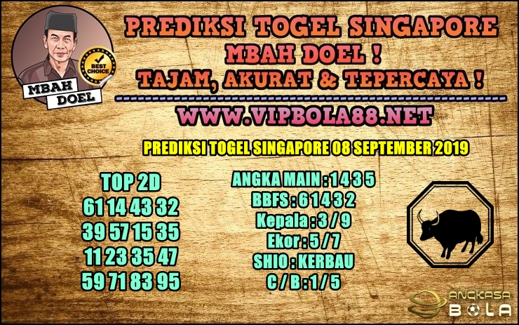 PREDIKSI TOGEL SINGAPORE 08 SEPTEMBER 2019