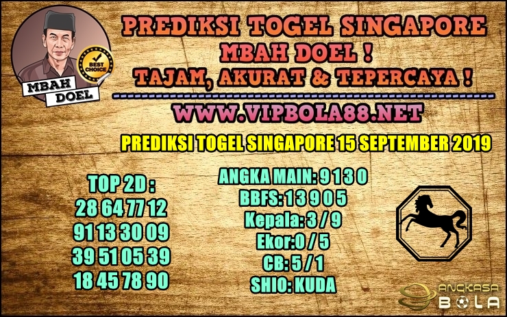 PREDIKSI TOGEL SINGAPORE 15 SEPTEMBER 2019