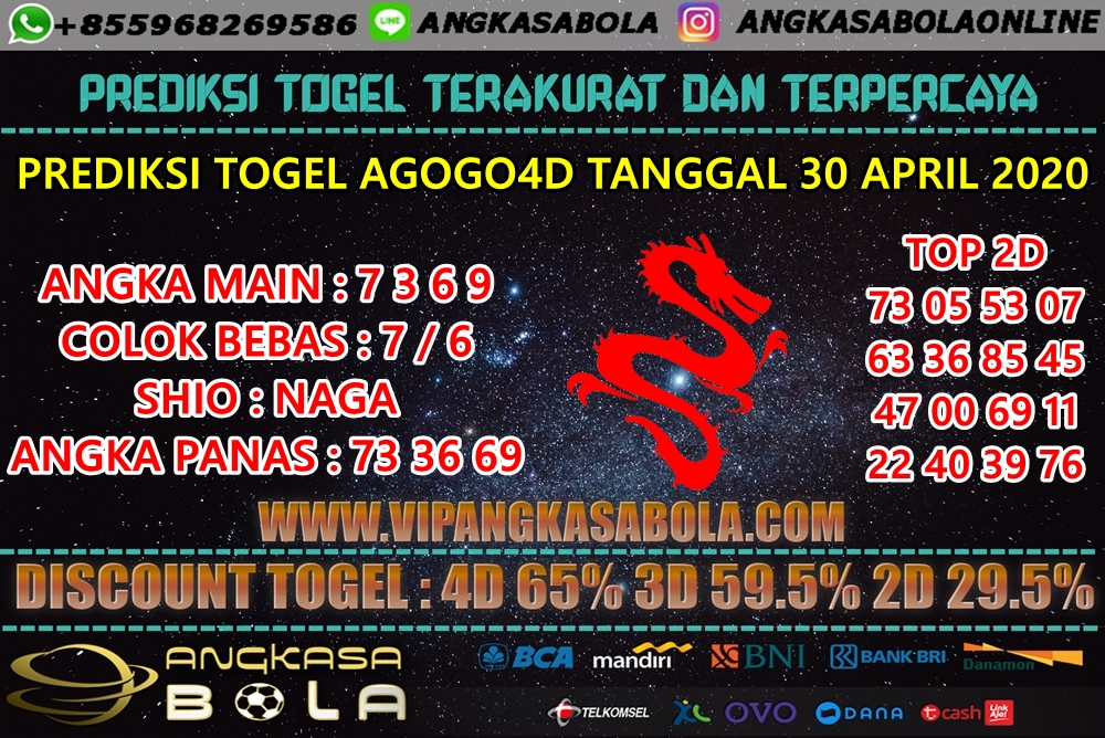 Prediksi Togel AGOGO 30 APRIL 2020