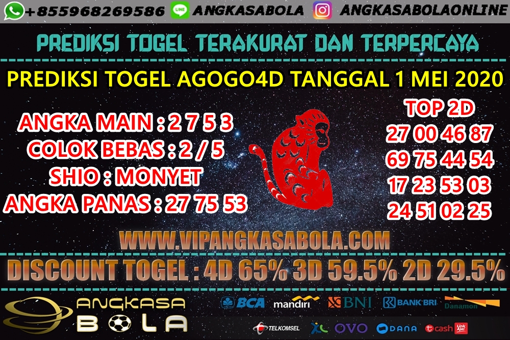 Prediksi Togel AGOGO 01 MEI 2020