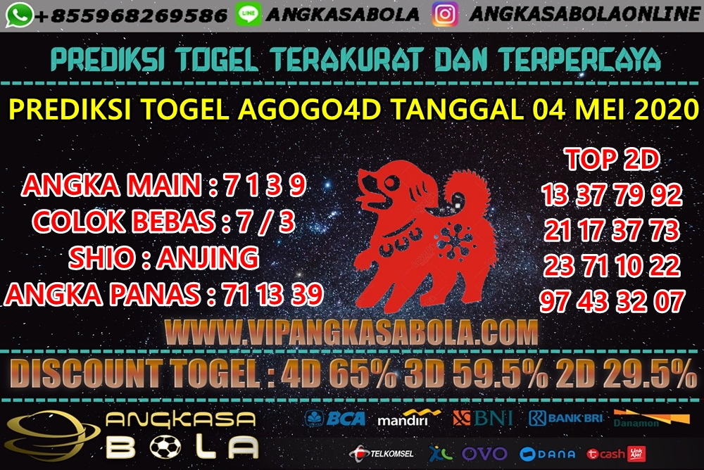 Prediksi Togel AGOGO 04 MEI 2020