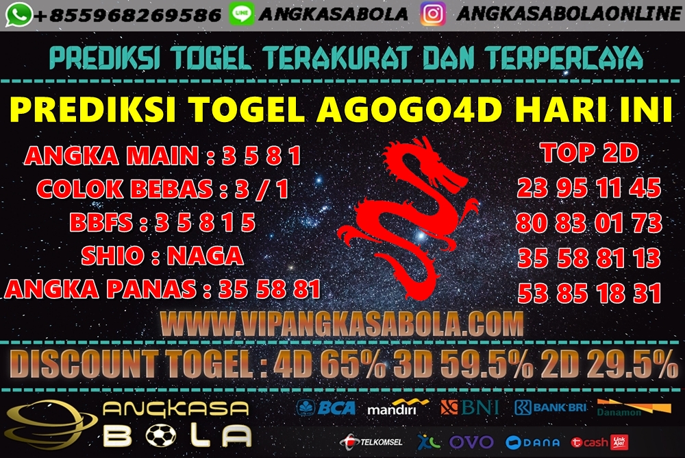 Prediksi Togel AGOGO 15 MEI 2020