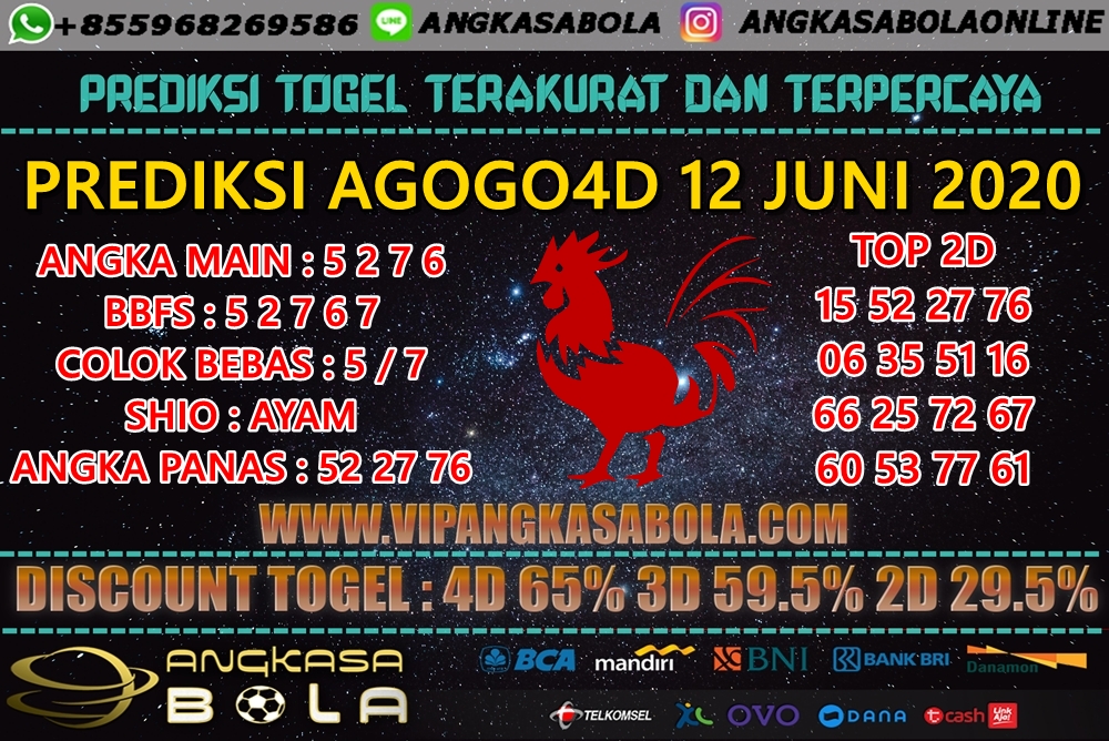 Ayam Togel 2D 3D 4D
, Prediksi Togel Agogo4d 12 Juni 2020 Angkasabola Lounge