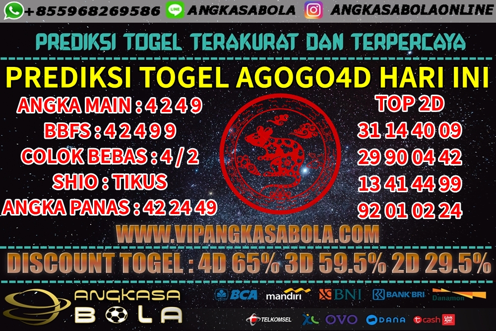 PREDIKSI TOGEL AGOGO4D 24 JUNI 2020