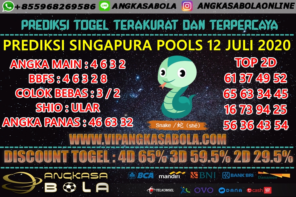 PREDIKSI TOGEL SINGAPORE 12 JULI 2020