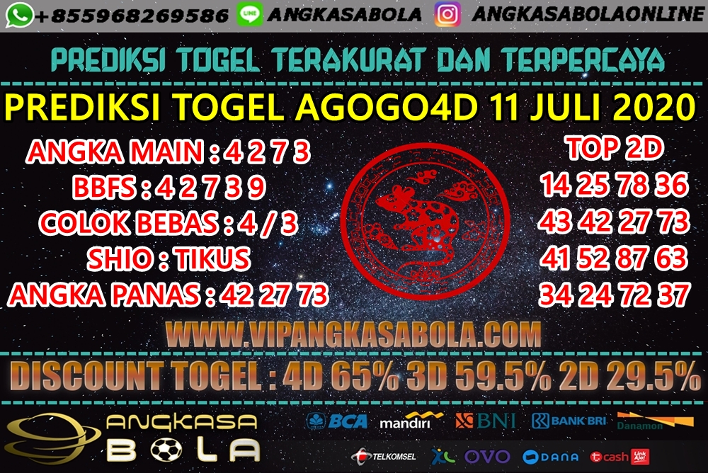 PREDIKSI TOGEL AGOGO4D 11 JULI 2020