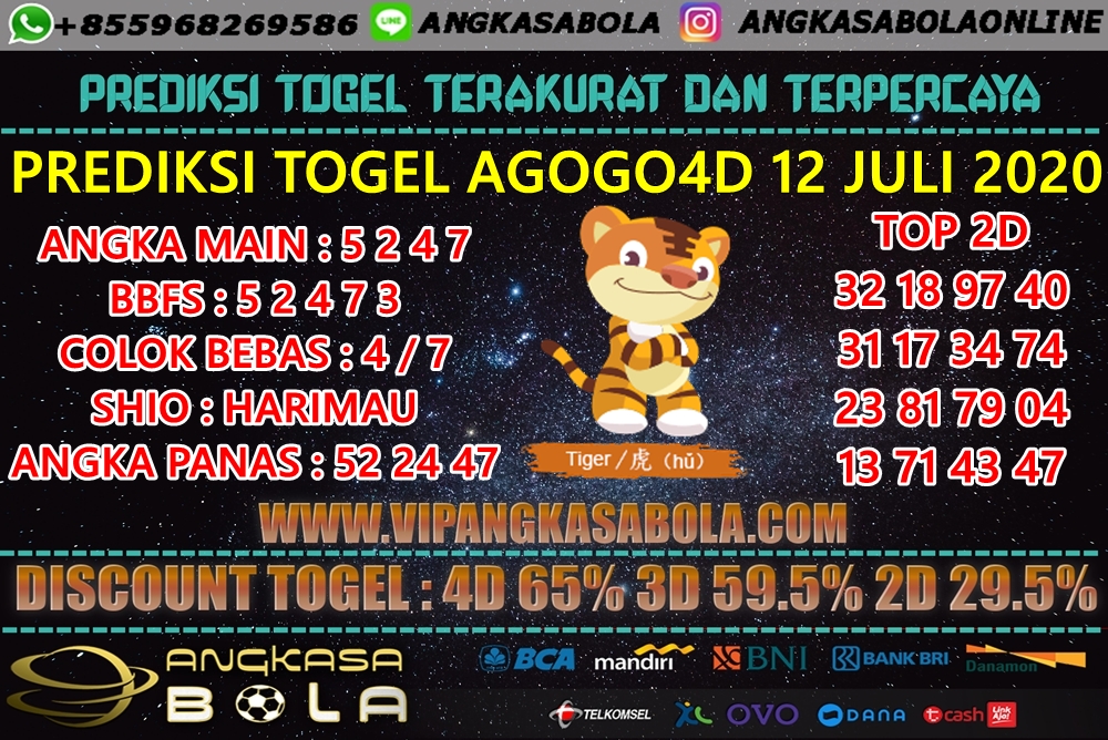 PREDIKSI TOGEL AGOGO4D 12 JULI 2020