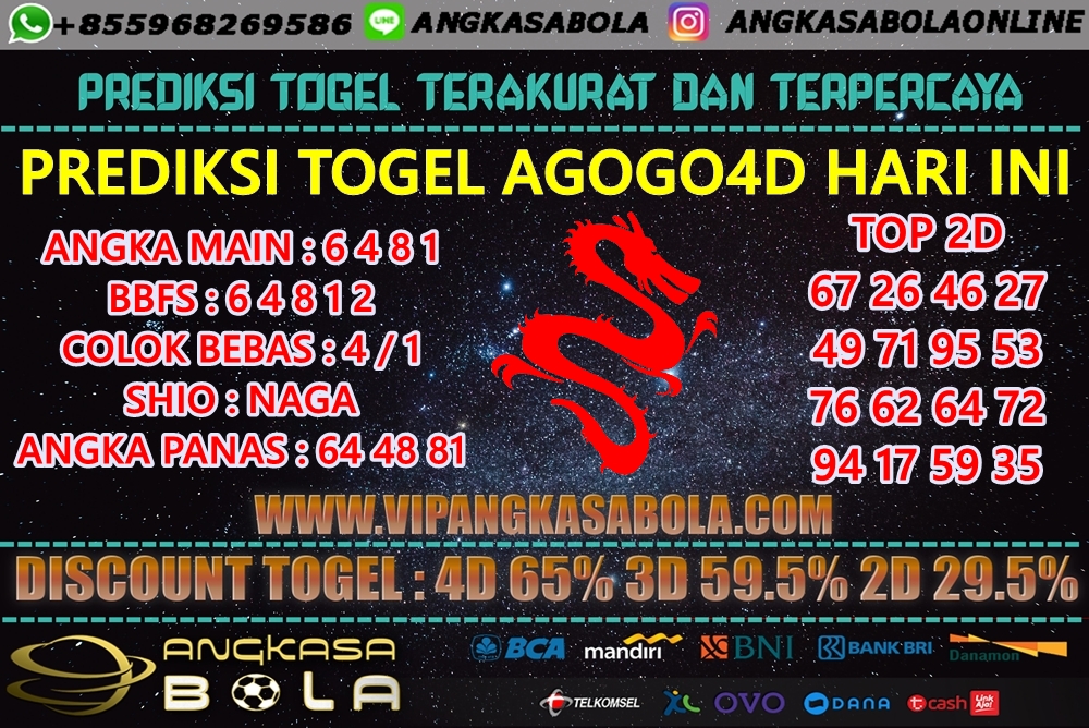 PREDIKSI TOGEL AGOGO4D 7 AGUSTUS 2020