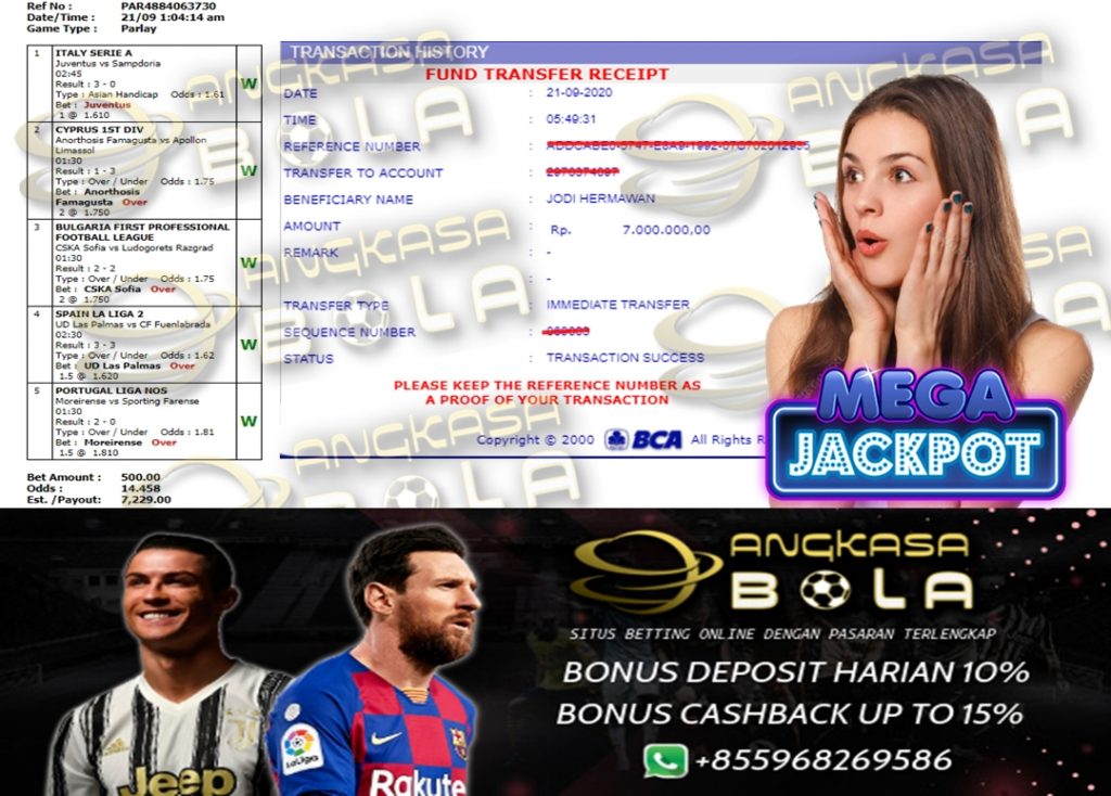 Jackpot Mix Parlay 21 September 2020