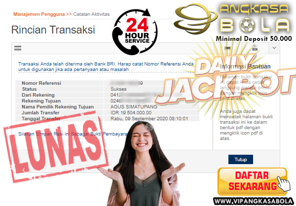 Jackpot Hoky Di ANGKASABOLA Bosku Rabu 9 September 2020