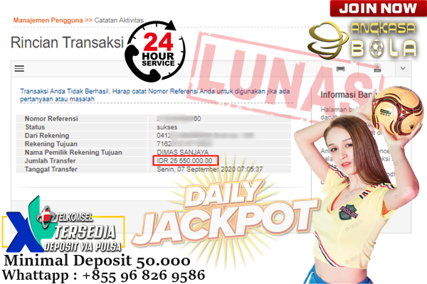 Jackpot Hoky Di ANGKASABOLA Bosku Senin 7 September 2020