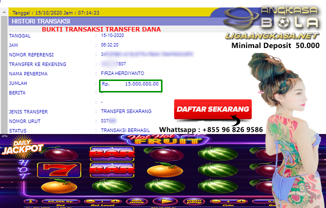 Pemenang Jackpot Besar Slot Hot Hot Fruit 15 Oktober 2020