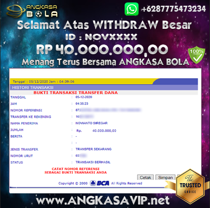 Pemenang Jackpot Besar Slot Terbaru Di Angkasabola 05 Desember 2020