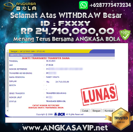 Pemenang Jackpot Besar Bandar QQ Di Angkasabola 18 Desember 2020