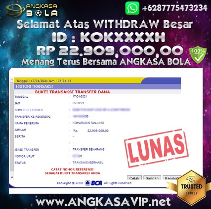 Pemenang Jackpot Besar Slot Koi Gate Di Angkasabola 17 Januari 2021