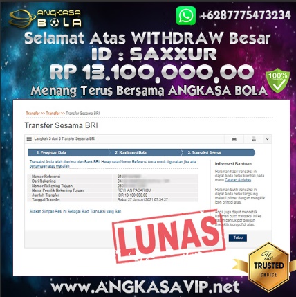 Pemenang Jackpot Besar WM Casino Di Angkasabola 27 Januari 2021