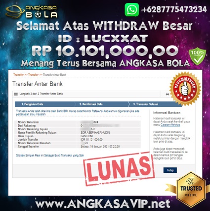 Pemenang Jackpot Besar Slot Pragmatic Di Angkasabola 19 Januari 2021