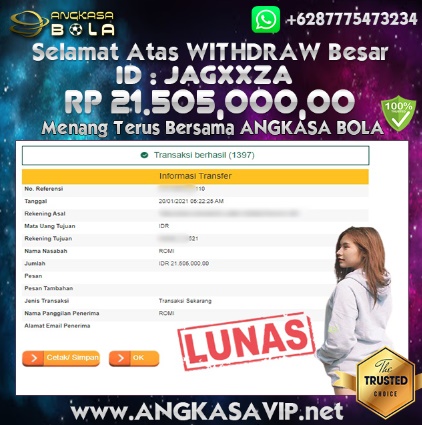 Pemenang Jackpot Besar WM Casino Di Angkasabola 20 Januari 2021