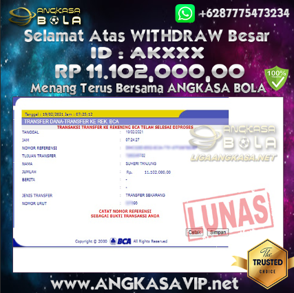 Bukti Menang Besar Mix Parlay 19 Februari 2021 Angkasabola