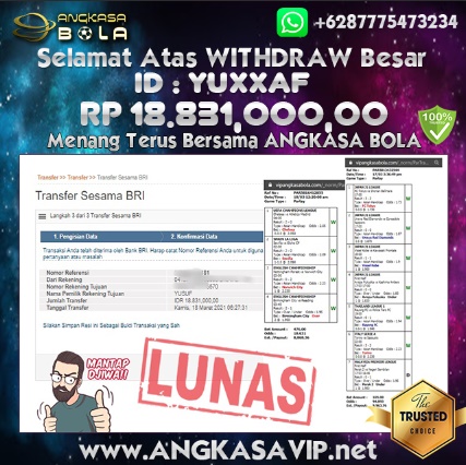 Bukti Menang Besar Mix Parlay 18 Maret 2021 Angkasabola