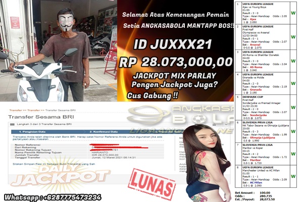 Bukti Menang Besar Mix Parlay 12 Maret 2021 Angkasabola