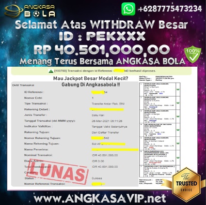 Bukti Menang Besar Mix Parlay 26 Maret 2021 Angkasabola