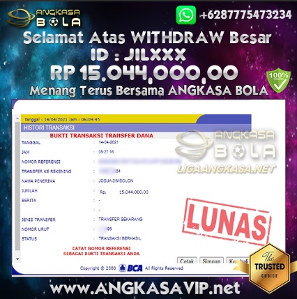 Bukti Menang Besar Perang Dadu 12 April 2021 Angkasabola