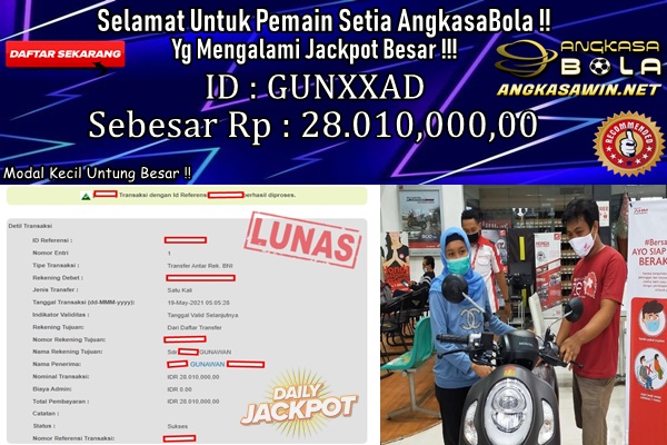 Bukti Menang Besar JDB Bird Pary 19 Mei 2021 Angkasabola