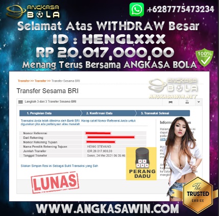 Bukti Menang Besar Perang Dadu 24 Mei 2021 Angkasabola