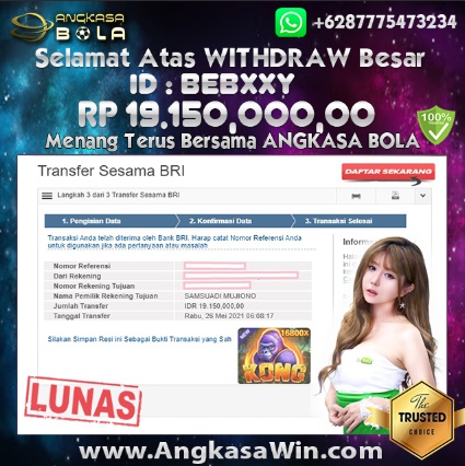 Bukti Menang Besar Slot JDB KONG 26 Mei 2021 Angkasabola