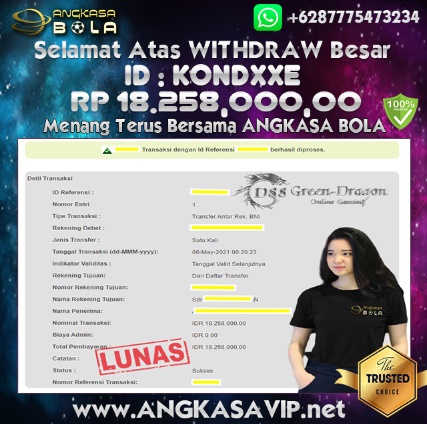 Bukti Menang Besar Casino GD88 6 Mei 2021 Angkasabola