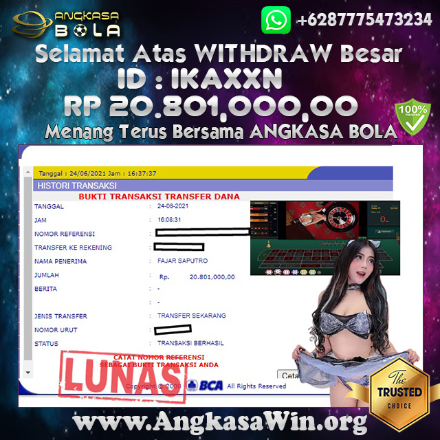 Bukti Menang Besar Roulte Game Hall 24 JUNI 2021 Angkasabola