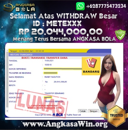 Bukti Menang Besar Bandar QQ PKV 11 JUNI 2021 Angkasabola