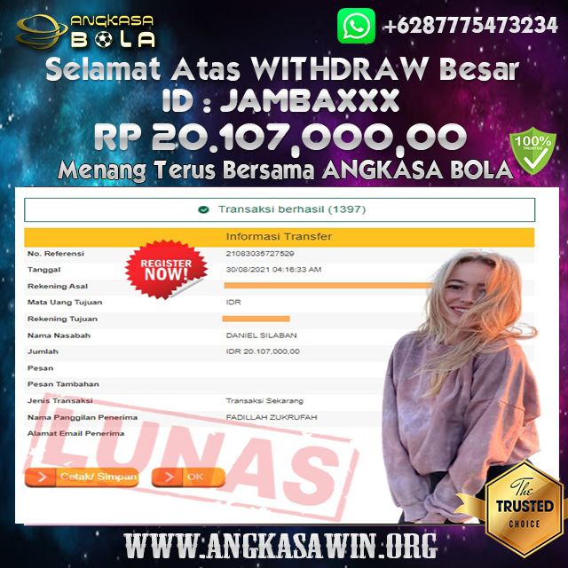 Bukti Menang Besar Mix Parlay 30 Agustus 2021 Angkasabola