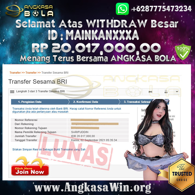 Bukti Menang Besar Casino GD 88 2 September 2021 Angkasabola