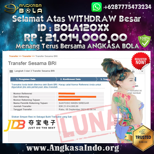 Bukti Menang Besar Slot FADACAI JDB 8 September 2021 Angkasabola