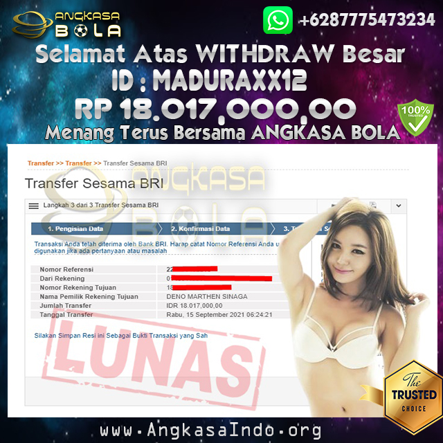 Bukti Menang Besar Bola Jalan 15 September 2021 Angkasabola