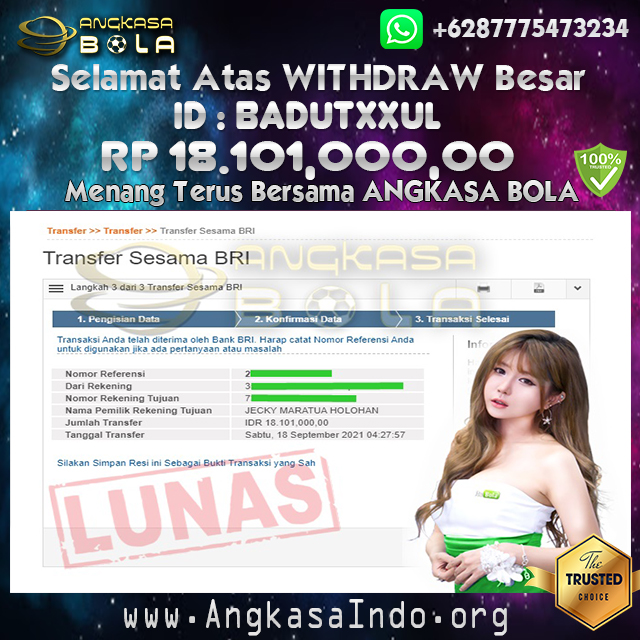 Bukti Menang Besar Bandar QQ PKV 18 September 2021 Angkasabola