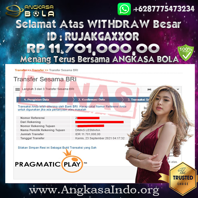 Bukti Menang Besar Slot Pragmatic 23 September 2021 Angkasabola