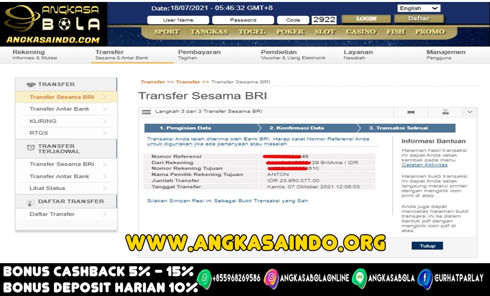 Bukti Menang Besar 07-Oktober-2021