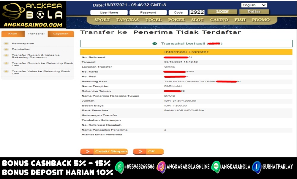 Bukti Menang Besar 09-Oktober-2021