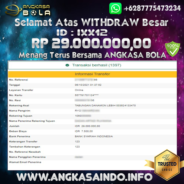 Bukti Menang Besar Bola Jalan 06 Oktober 2021 Angkasabola