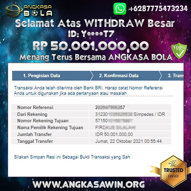 Bukti Menang Besar Bola Jalan 22 Oktober 2021 Angkasabola