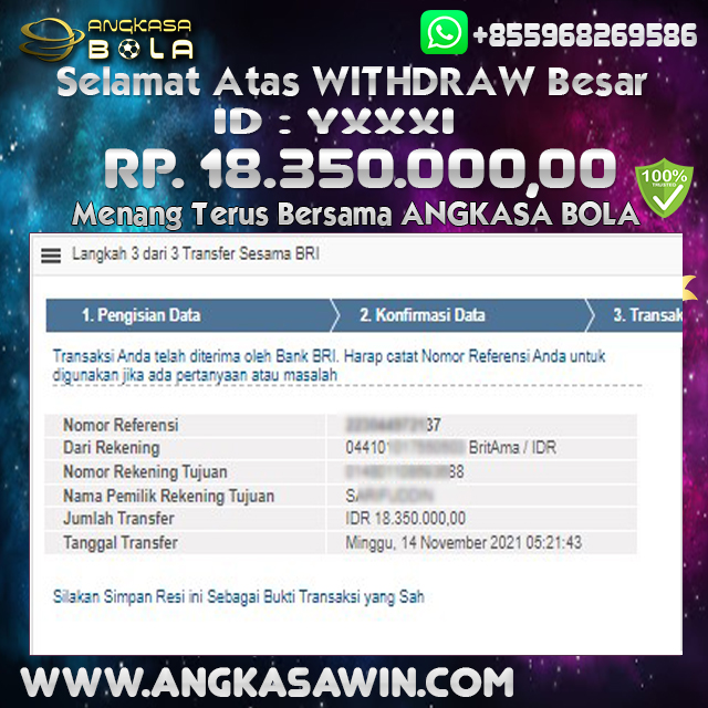 Bukti Menang Besar Mix Parlay 14 November 2021 Angkasabola