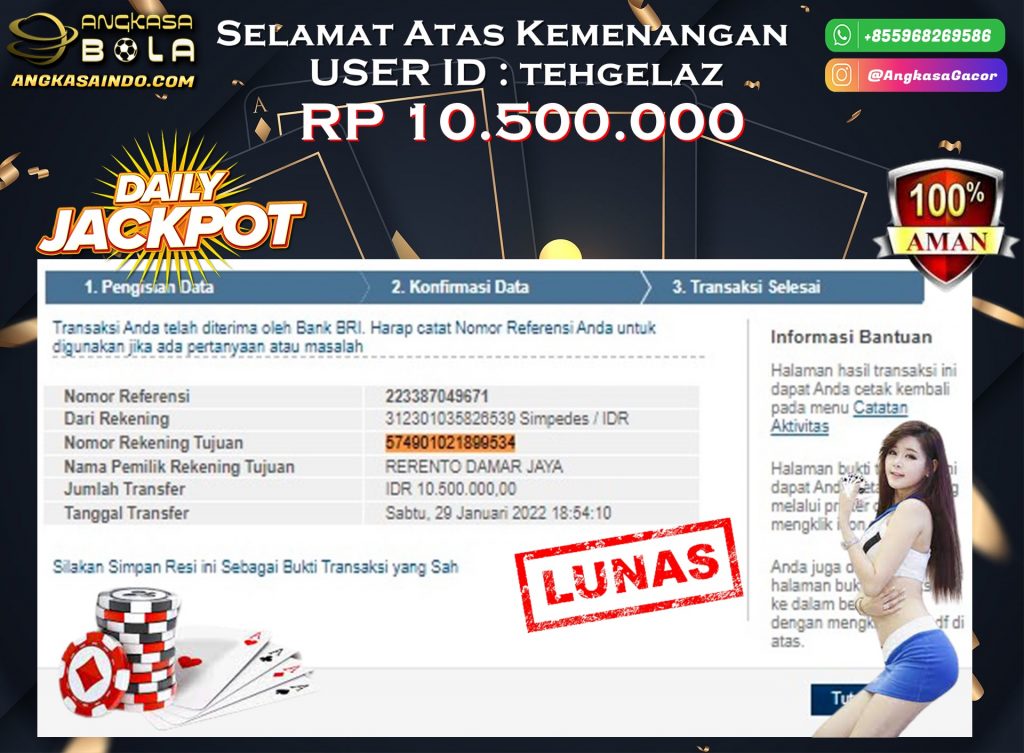 Info Kemenangan Poker Tanggal 29 Januari 2022