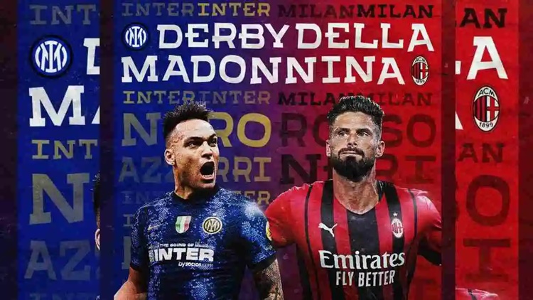 Dua Gol Olivier Giroud Bawa AC Milan Menang Dalam Derbi Milan